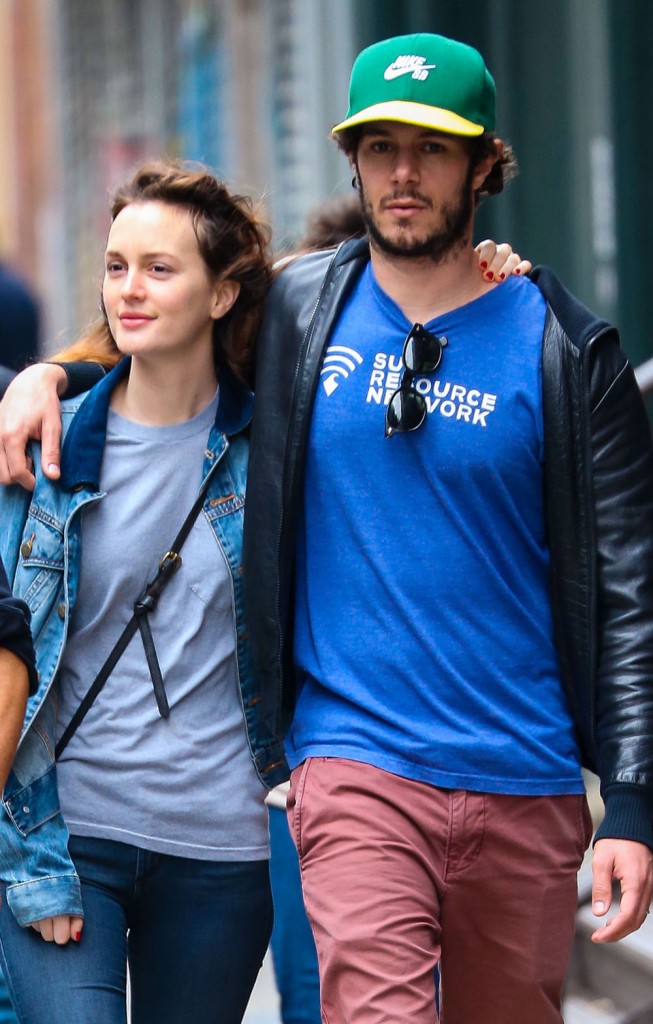 Leighton Meester & Adam Brody Out And About In New York