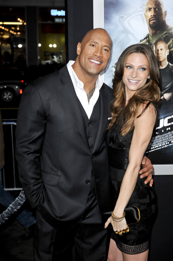 The Rock with his current partner Lauren