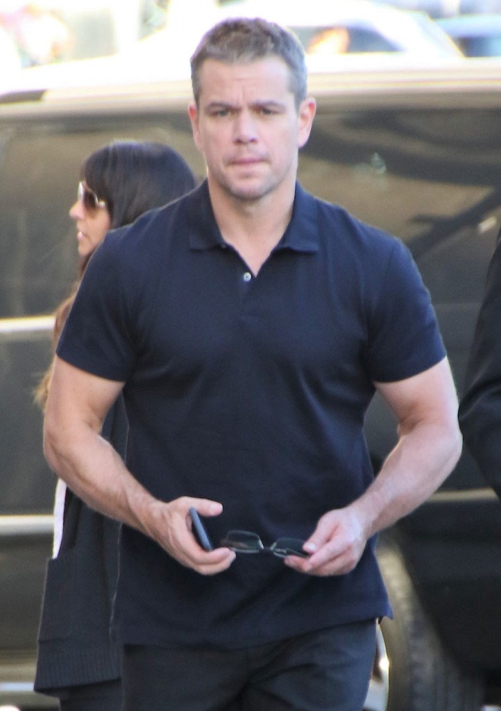 Matt Damon arrives at Universal Studios Hollywood to appear on 'Jimmy Kimmel Live!'