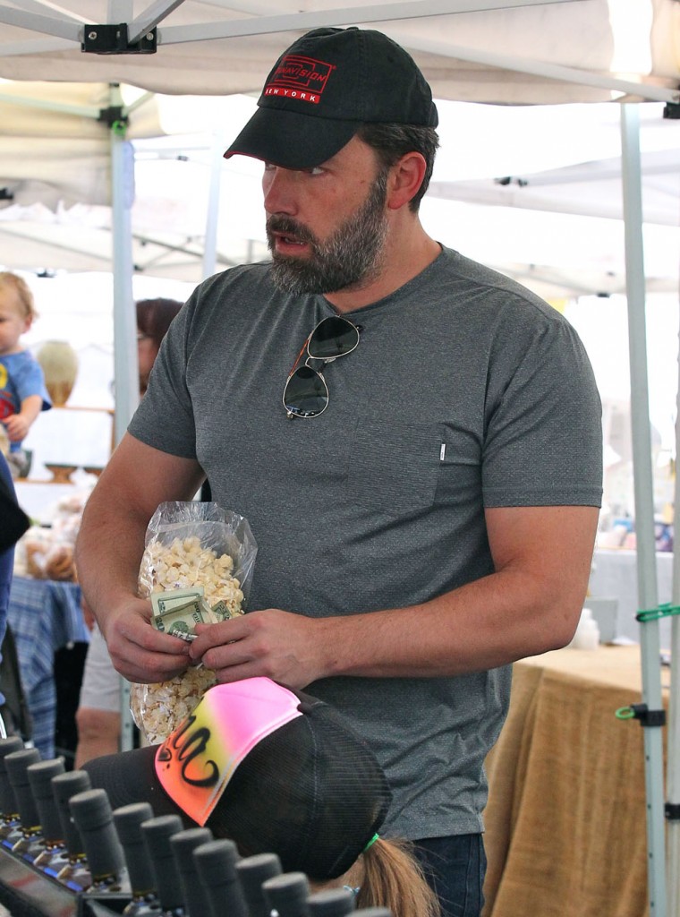 Ben Affleck Visits The Farmer's Market With His Kids