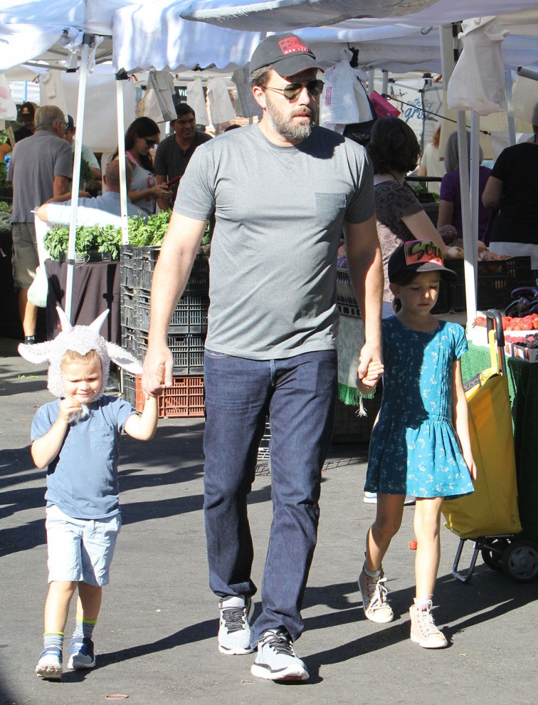 Ben Affleck Visits The Farmer's Market With His Kids