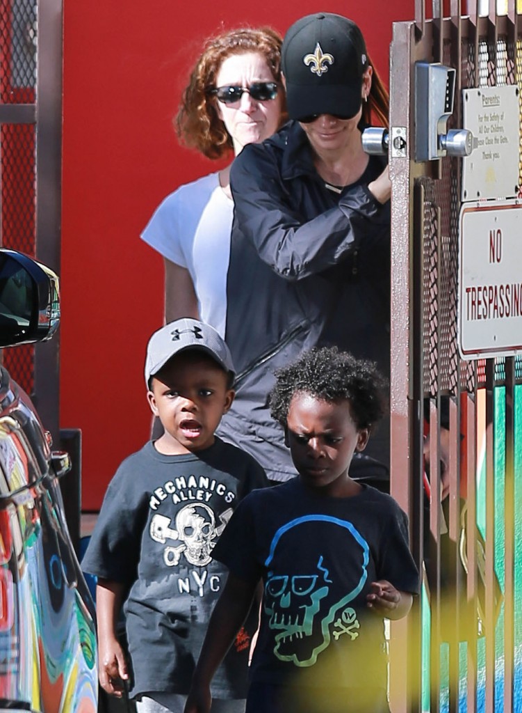 Sandra Bullock Out And About With Her Son