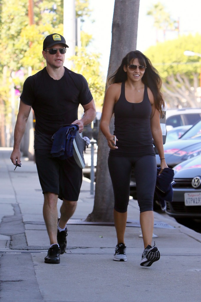 Matt Damon leaves Rise Movement Gym