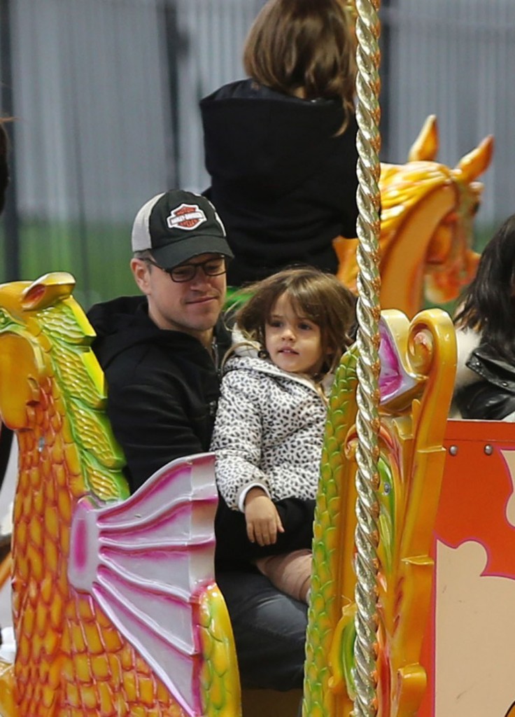 Matt Damon Takes His Wife And Daughters Ice Skating In London