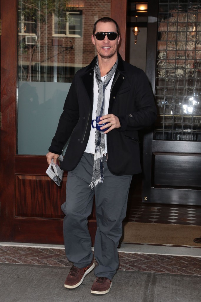 Matthew McConaughey Steps Out In New York City With His Wife And Kids