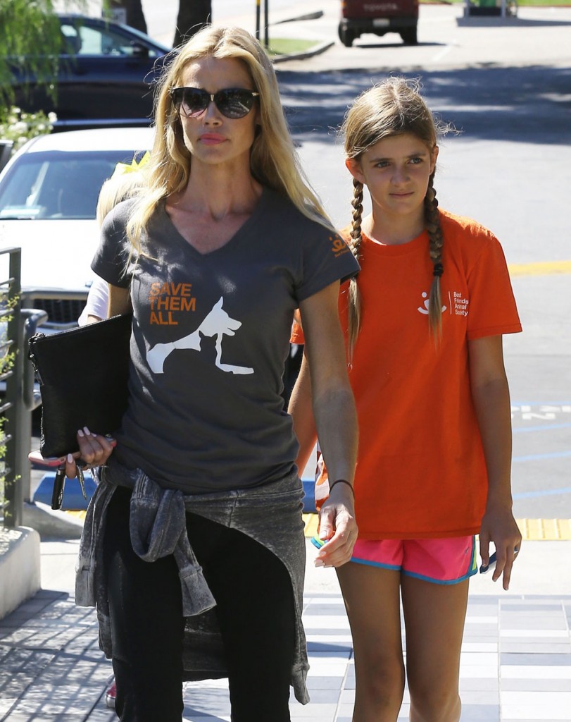 Denise Richards Takes Her Daughters Out To Lunch