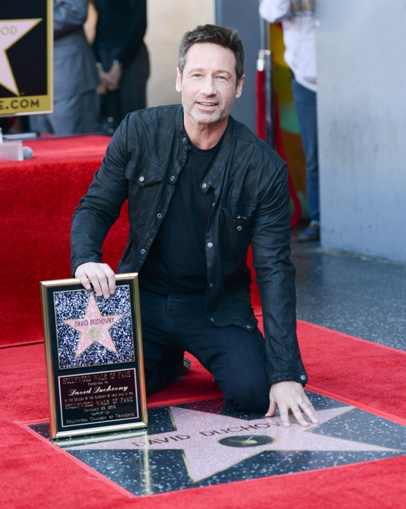 David Duchovny Receives A Star On The Walk Of Fame