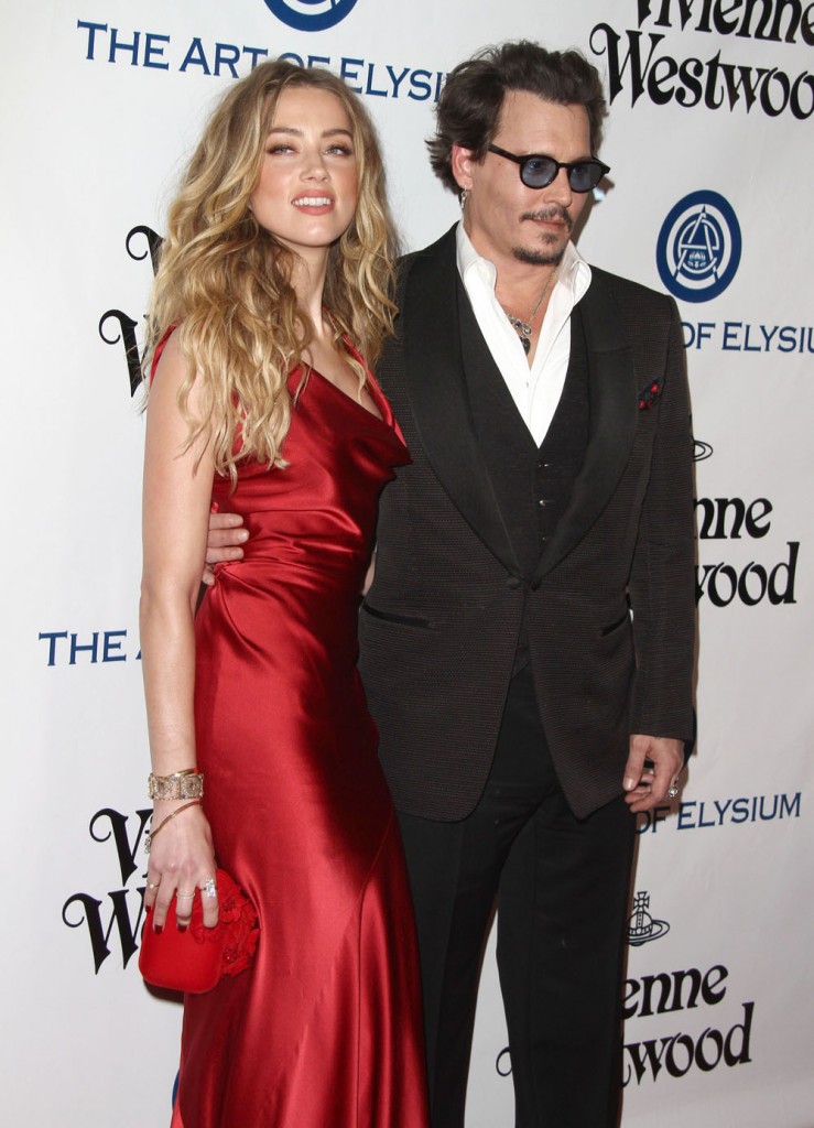 Johnny Depp and Amber Heard at The Art Of Elysium's Ninth Annual Heaven Gala in LA