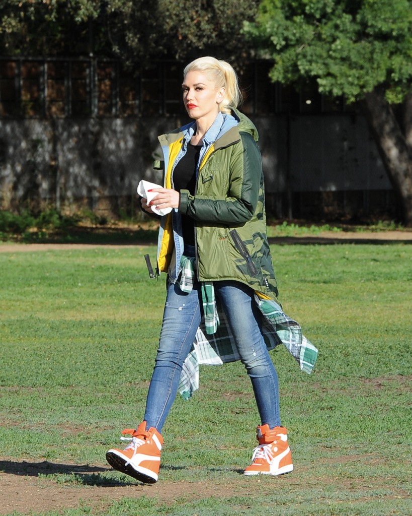 Gwen Stefani spends quality time with her kids while watching her son Zuma's football game