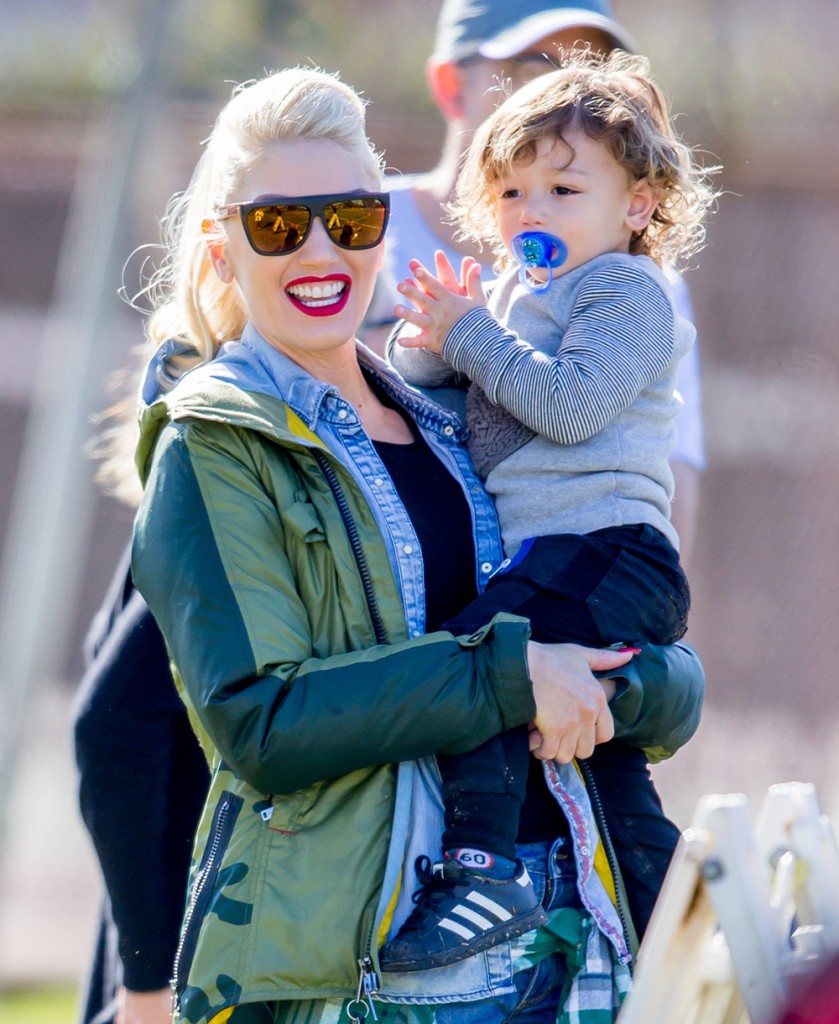 Gwen Stefani seen with kids at a park in LA