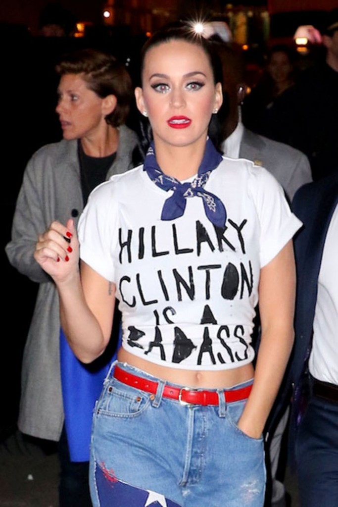 Katy Perry seen at Radio City Music Hall after performing for Hilary Clinton fundraiser in New York