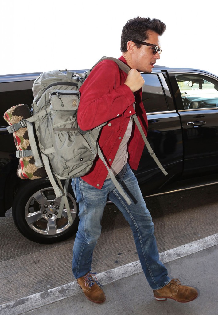 John Mayer Catches A Flight At LAX