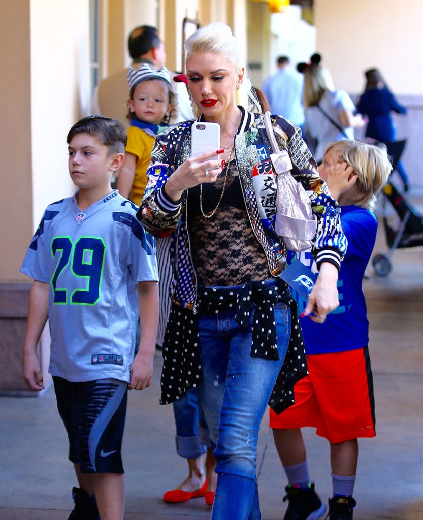Gwen Stefani Takes Her Boys To Disneyland