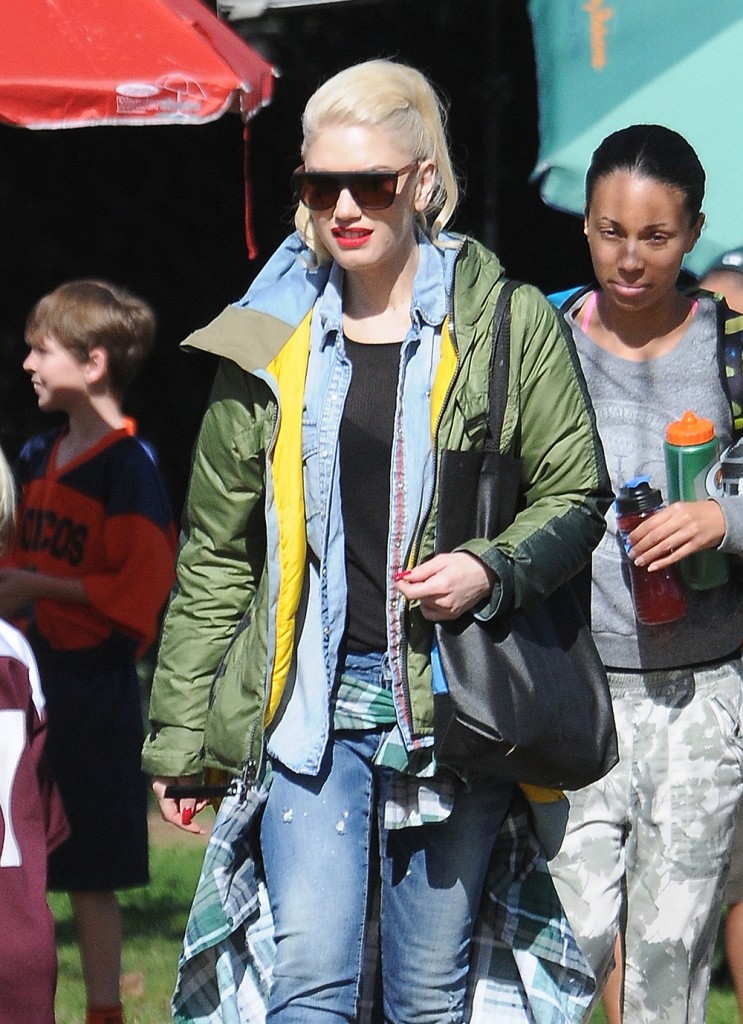 Gwen Stefani Watches Her Son's Soccer Game