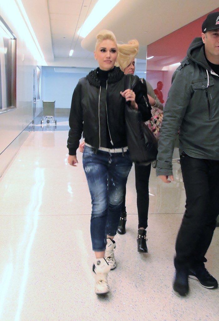 Gwen Stefani arrives at Los Angeles International Airport (LAX)