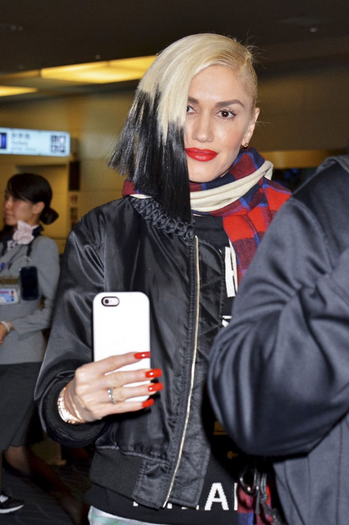 Gwen Stefani is seen at Haneda Airport