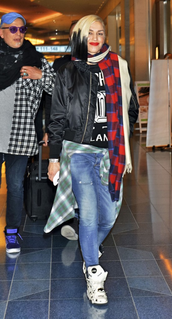 Gwen Stefani is seen at Haneda Airport