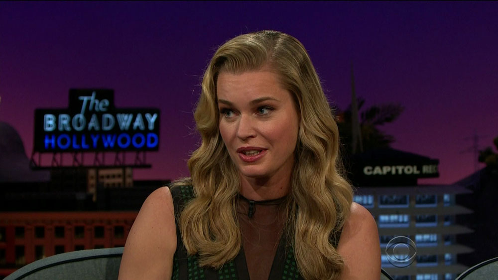 Rebecca Romijn during an appearance on CBS's 'The Late Late Show' with James Corden