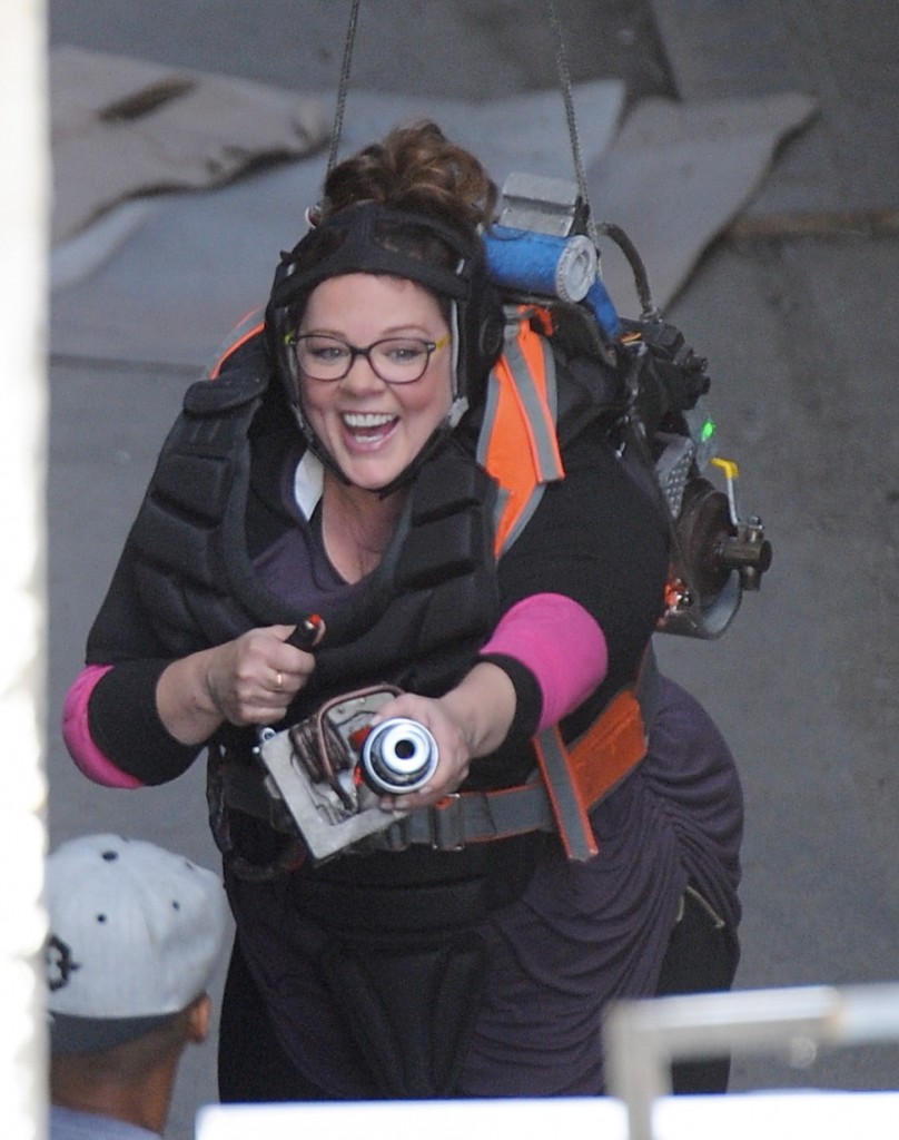 Filming on the set of 'Ghostbusters'