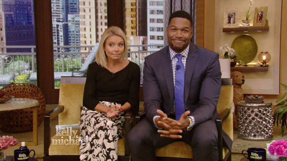 Kelly Ripa Says 'I'm Still Here!' as Live! Audience Boos News of Michael Strahan's Exit as seen on ABC's 'Live! with Kelly and Michael.'