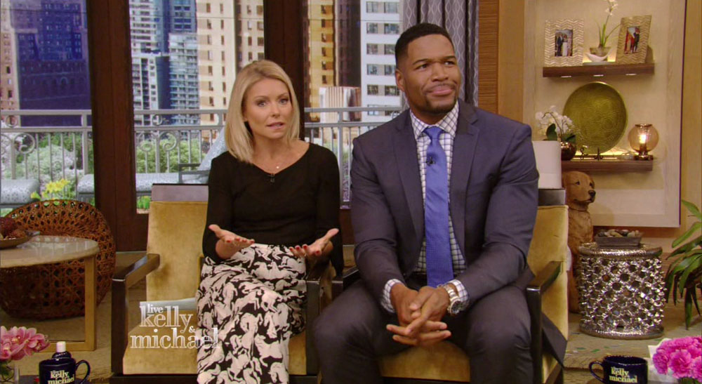 Kelly Ripa Says 'I'm Still Here!' as Live! Audience Boos News of Michael Strahan's Exit as seen on ABC's 'Live! with Kelly and Michael.'