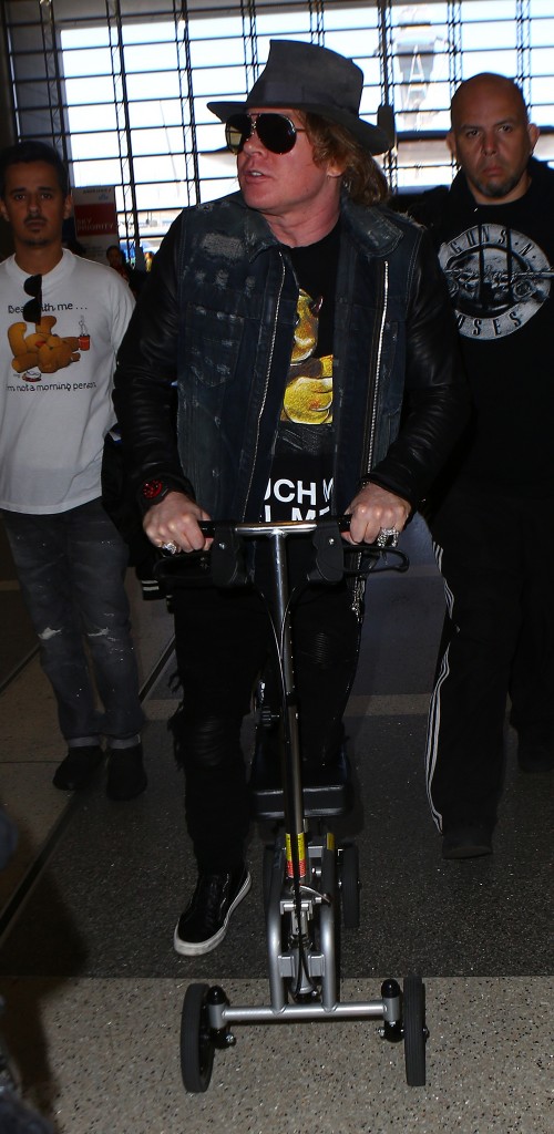 Axl Rose arrives at LAX