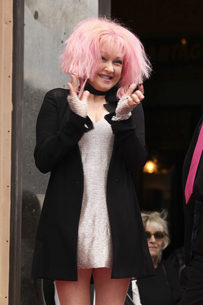 Cyndi Lauper And Harvey Fierstein Honored With Double Star Ceremony On The Hollywood Walk Of Fame