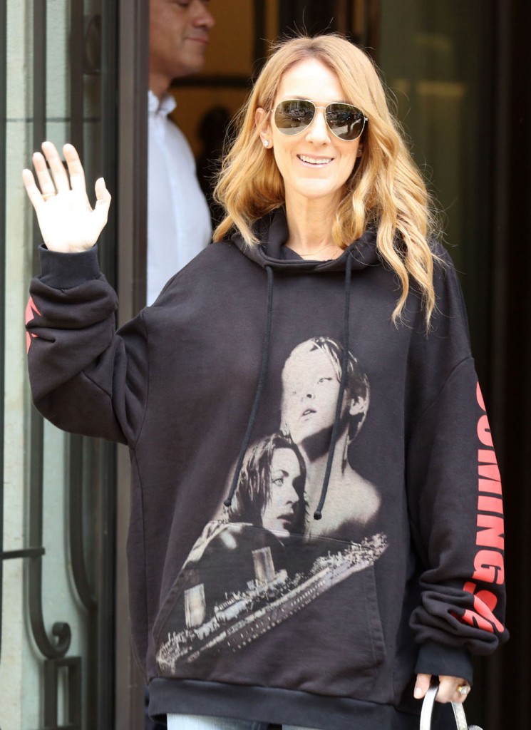 Celinde Dion Wears A 'Titanic' Hoodie In Paris