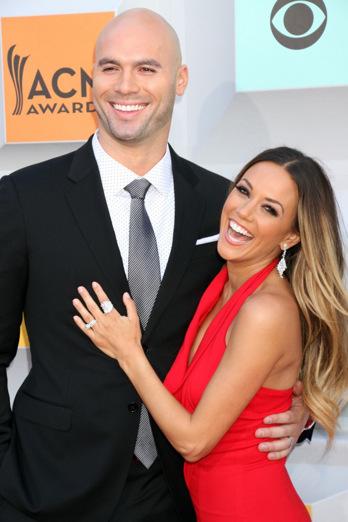 Jana Kramer and Michael Caussin attend the 51st Annual ACM Awards 2016 at the MGM Grand Garden Arena at the MGM Grand Hotel & Casino