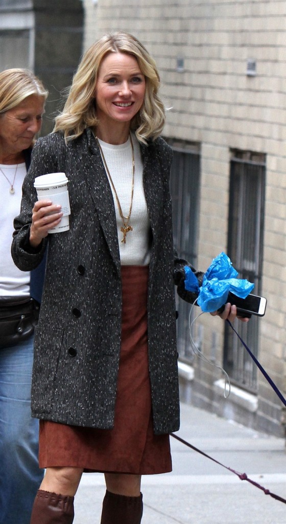 Naomi Watts films scenes for the Netflix series 'Gypsy' on the day of the announcement of her split with her husband Liev Schrieber