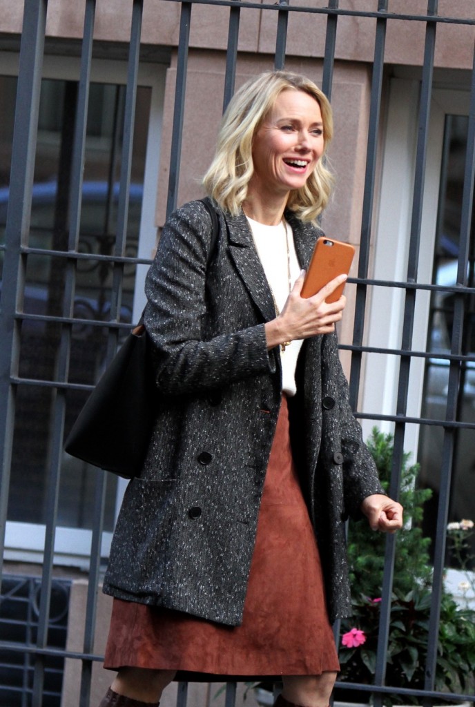 Naomi Watts films scenes for the Netflix series 'Gypsy' on the day of the announcement of her split with her husband Liev Schrieber