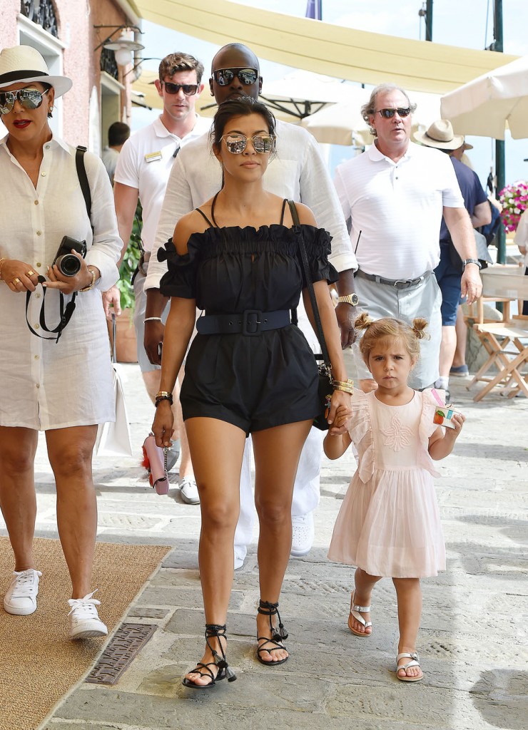 Kourtney Kardashian Vacations with Kris Jenner In Portofino