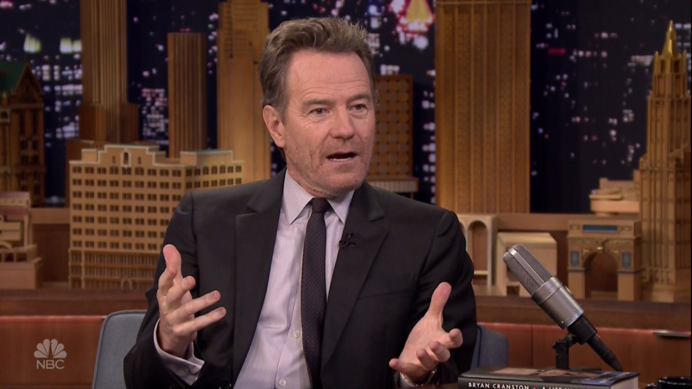 Bryan Cranston during an appearance on NBC's 'The Tonight Show Starring Jimmy Fallon.'