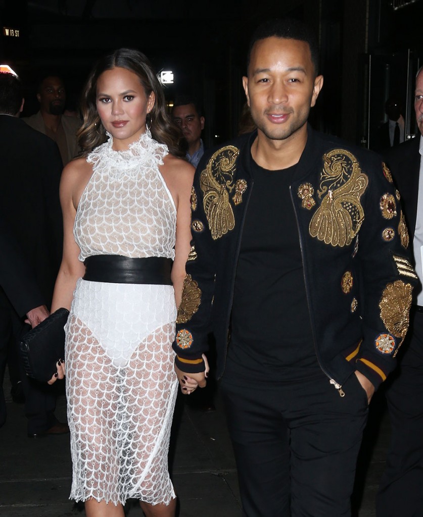 Chrissy Teigen & John Legend Out And About In NYC