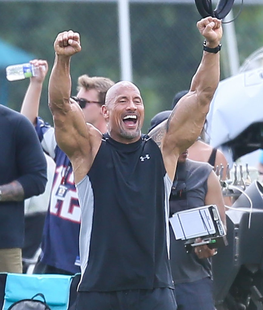 Dwayne Johnson On The Set Of 'Fast 8'