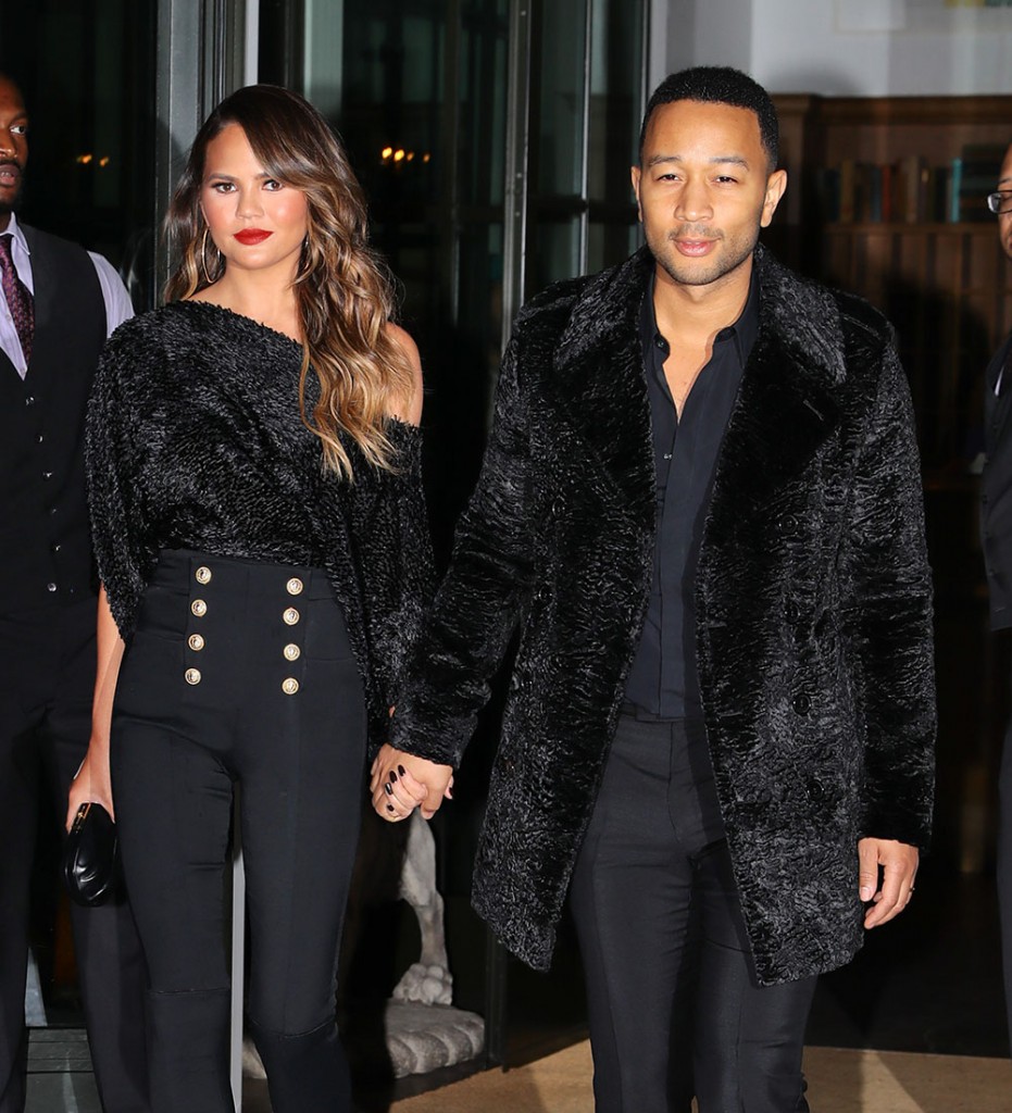Chrissy Teigen & John Legend Out And About In NYC