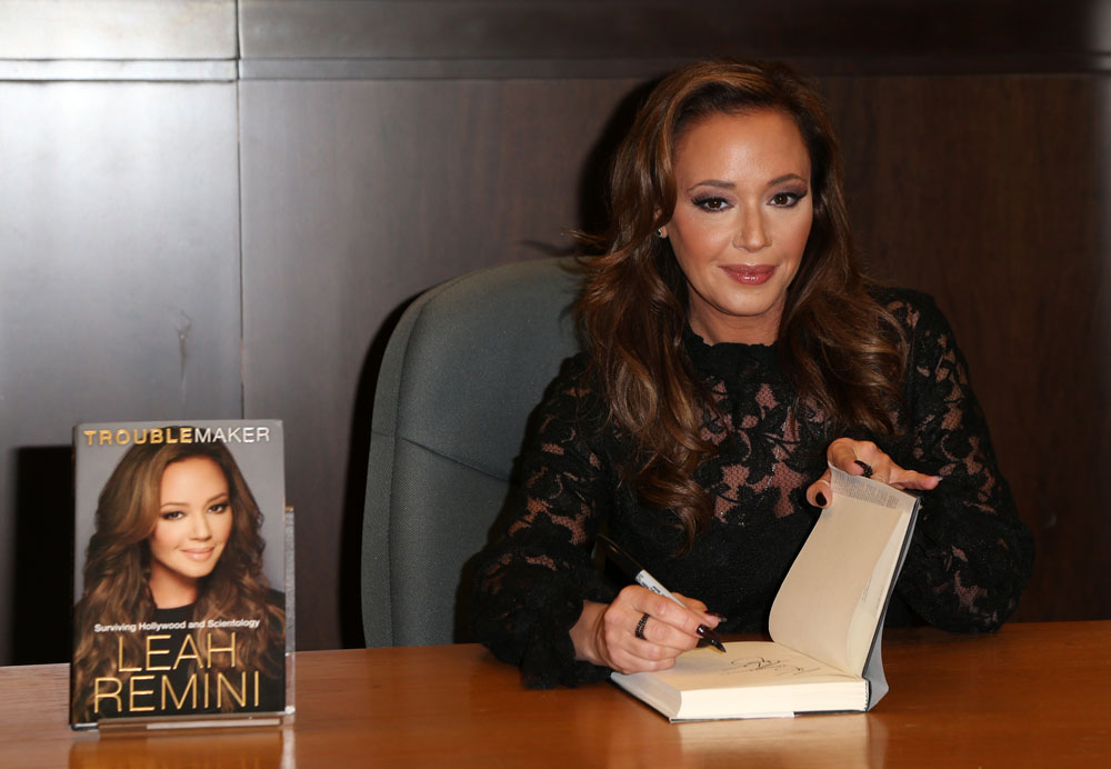 Leah Remini Signs Copies Of Her New Book "Troublemaker: Surviving Hollywood and Scientology"