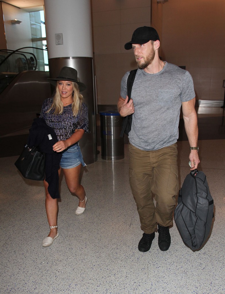 Hilary Duff departs from LAX with her new boyfriend