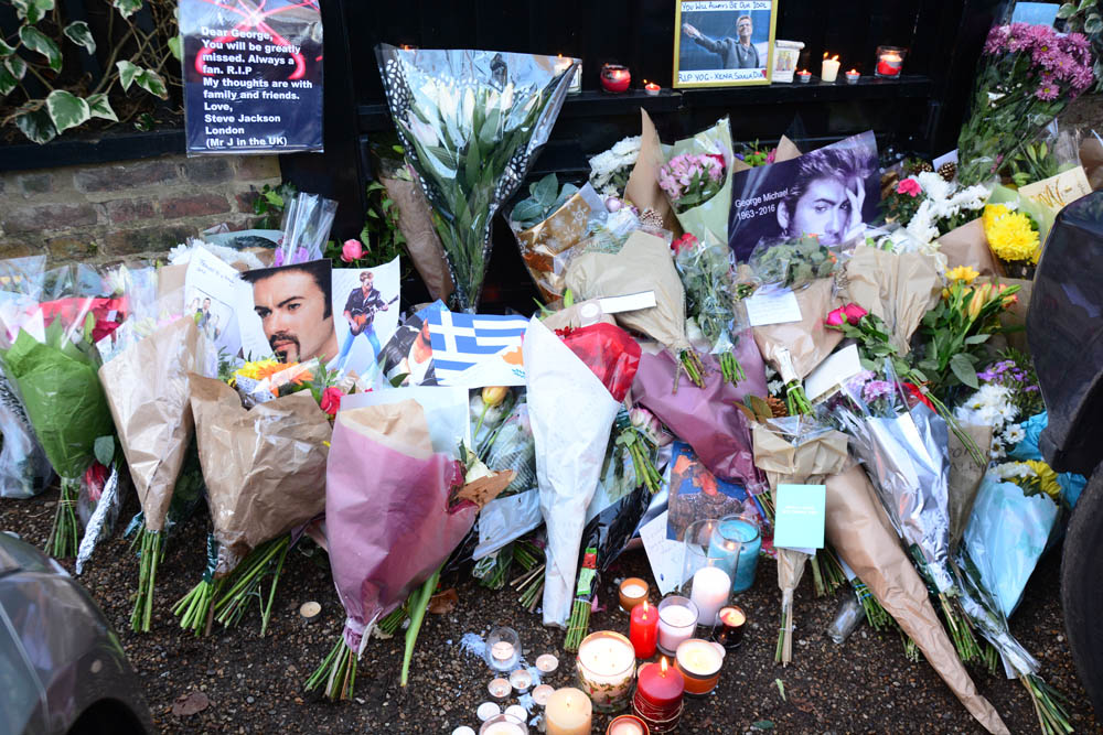 Tributes outside George Michael's London home