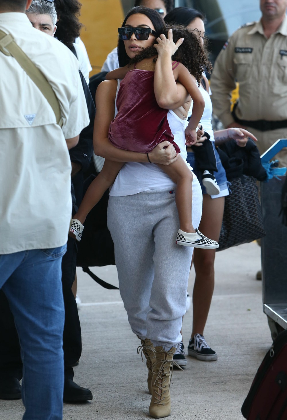 The Kardashian Family Departing On A Flight In Costa Rica