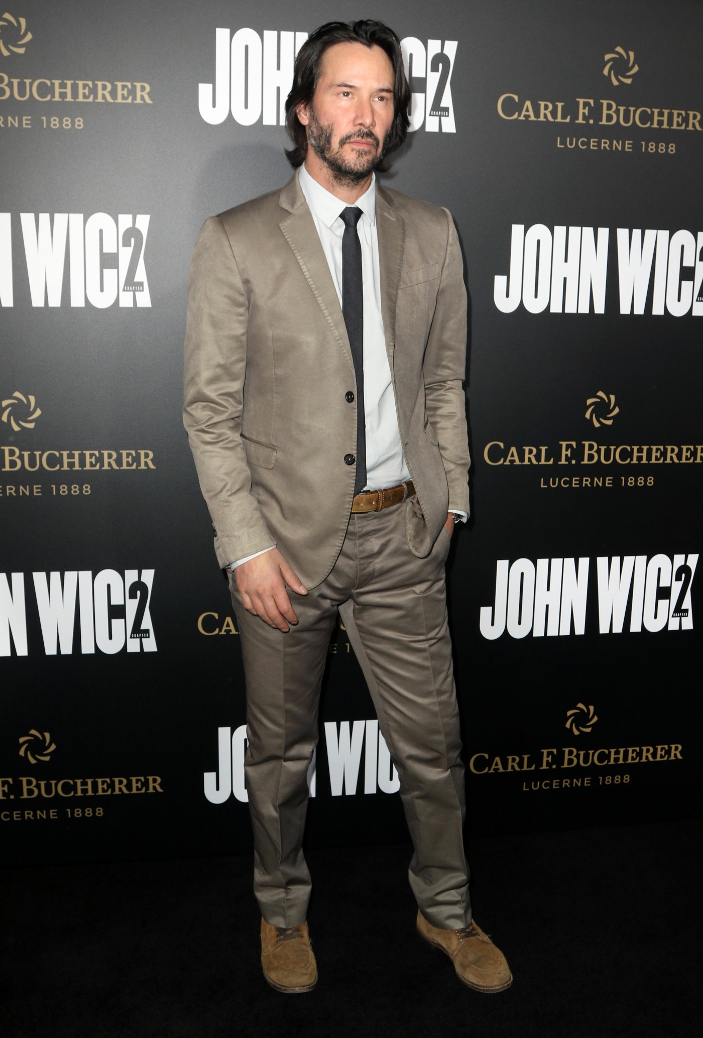 Keanu Reeves and Laurence Fishburne at John Wick: Chapter2 Premiere in Hollywood
