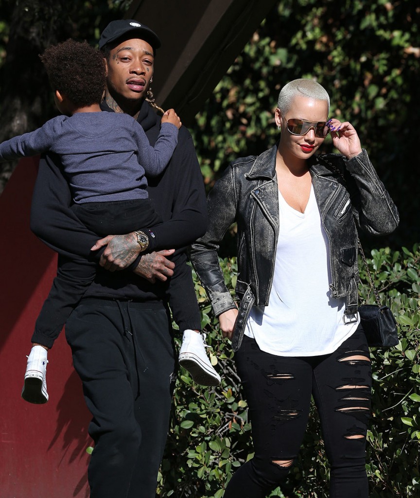Amber Rose & Wiz Khalifa Take Their Son To A Thanksgiving Party