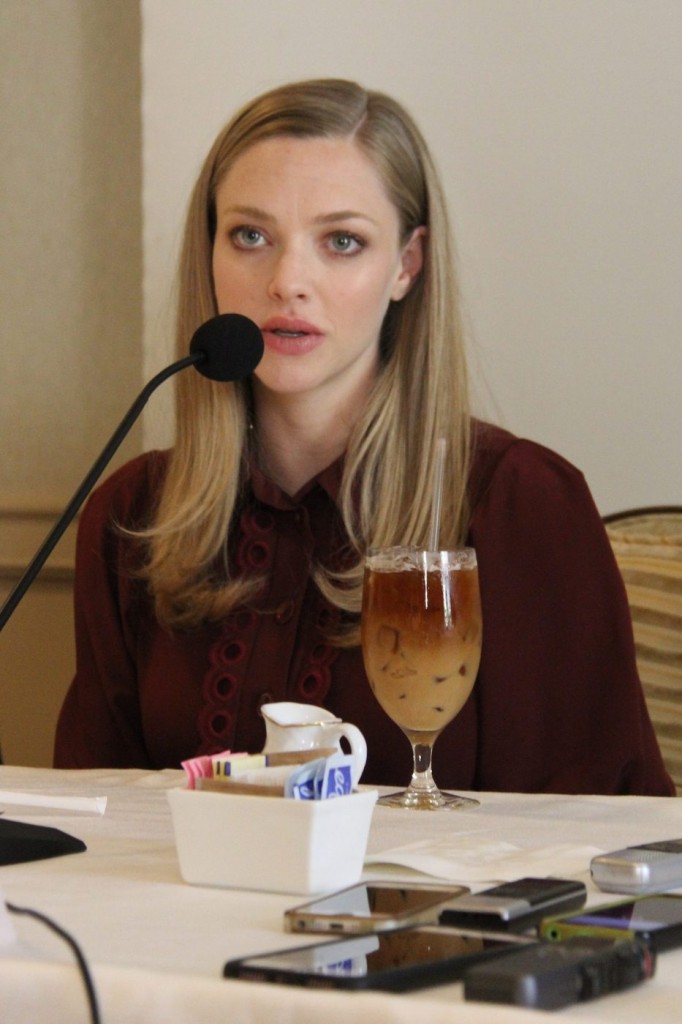 Amanda Seyfried attends 'The Last Word' press conference in Beverly Hills