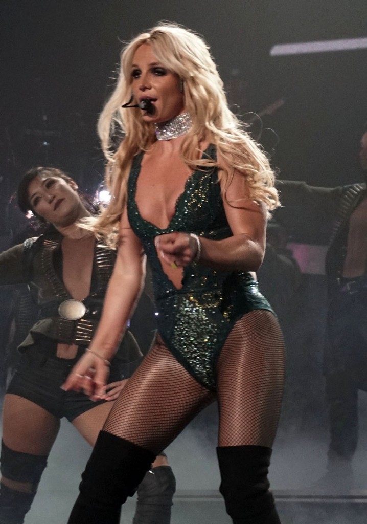 Britney Spears Performs On Stage At The Hollywood Hotel In Vegas