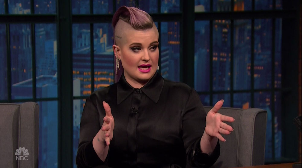 Kelly Osbourne during an appearance on NBC's 'Late Night with Seth Meyers.'