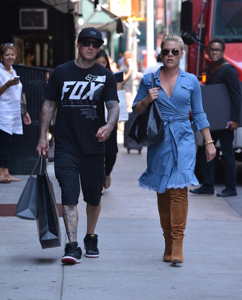 Pink and Carey Hart out and about in SoHo