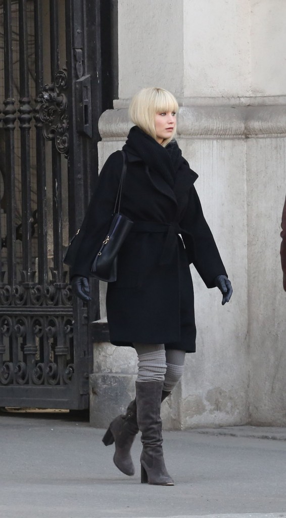 Jennifer Lawrence on the set of 'Red Sparrow'