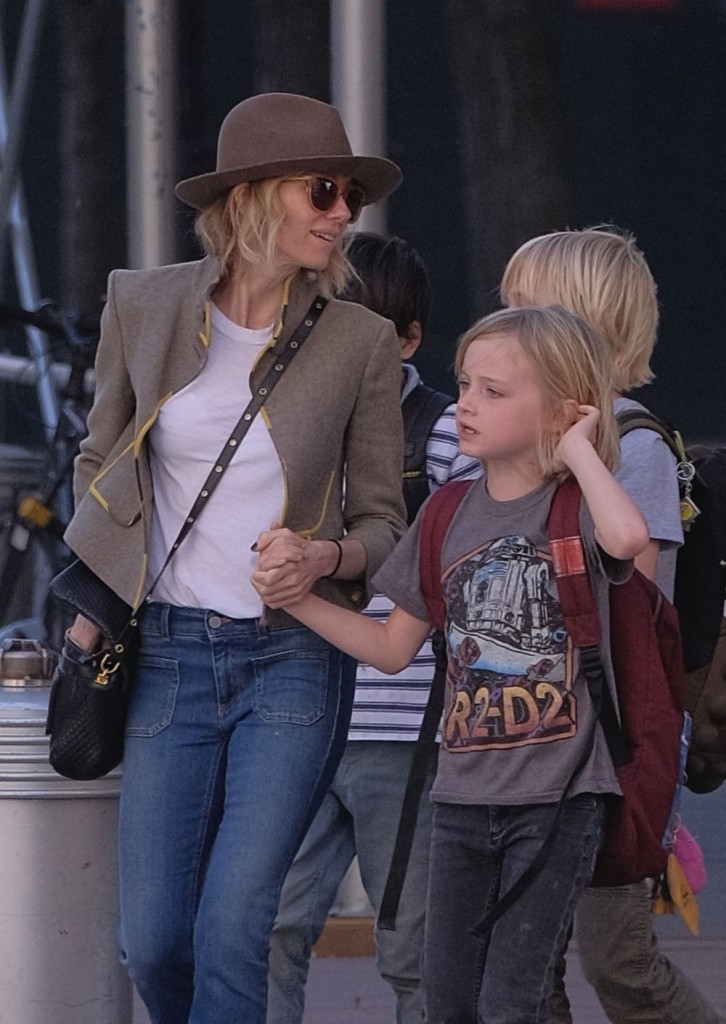 Naomi Watts out and about with her children