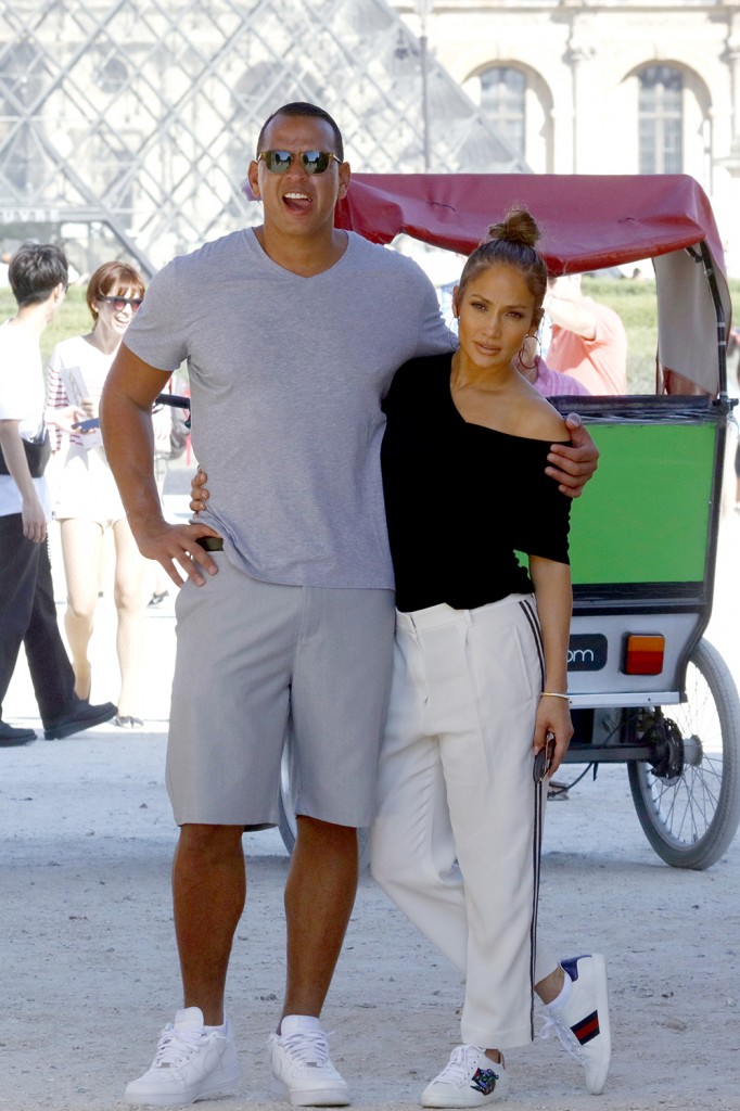 Jennifer Lopez and Alex Rodriguez in Paris