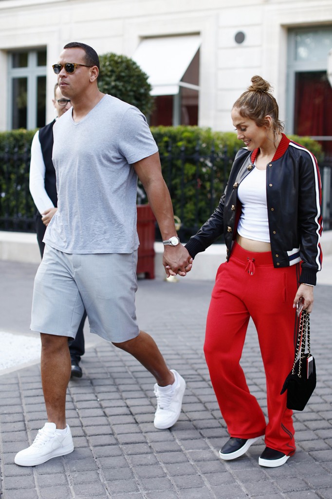 Jennifer Lopez and Alex Rodriguez in Paris